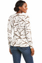 2021 Ariat Womens Bridle Print Long Sleeve T-Shirt 10036961 - Sea Salt